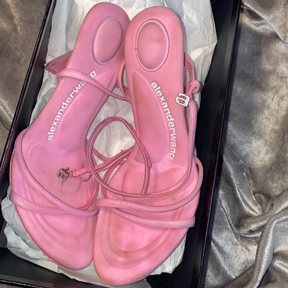 ALEXANDER WANG DAHLIA SANDAL HEELS SIZE 37 *